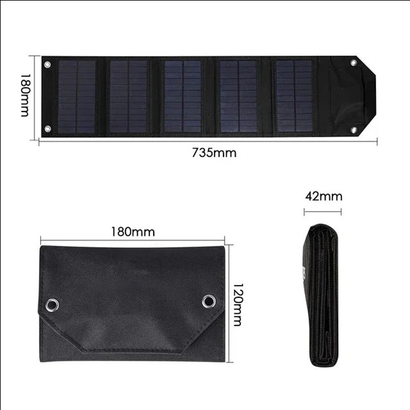 Tragbares, faltbares Solarpanel-Ladegerät