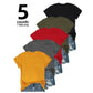 👕⏰ 50% RABATT! 5er-Pack Unifarbene Basic T-Shirts aus Baumwolle – Vielseitige Klassiker für deinen Kleiderschrank 🧳