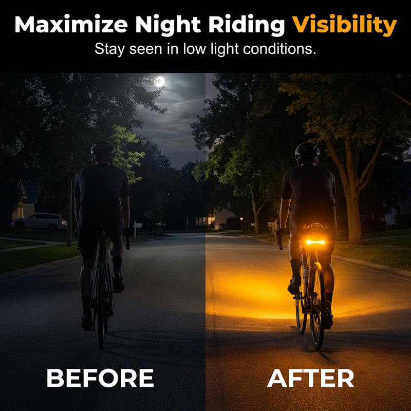 Intelligente Fahrradbeleuchtung 🔦 Drahtloses Blinklicht + ferngesteuerte Richtungsanzeige 💡 Hohe Sichtbarkeit, wasserdicht, Schnellladung👀