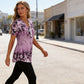 👚 50% RABATT! 🌸 Elegantes Damen-Kurzarmoberteil mit Blumendruck – Leichter Stoff, Romantisches Design & Perfekt Für Warme Tage ☀️