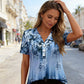 👚 50% RABATT! 🌸 Elegantes Damen-Kurzarmoberteil mit Blumendruck – Leichter Stoff, Romantisches Design & Perfekt Für Warme Tage ☀️