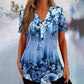 👚 50% RABATT! 🌸 Elegantes Damen-Kurzarmoberteil mit Blumendruck – Leichter Stoff, Romantisches Design & Perfekt Für Warme Tage ☀️