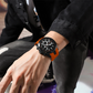 Sportliche, leuchtende Silikonarmbanduhr, wasserdicht