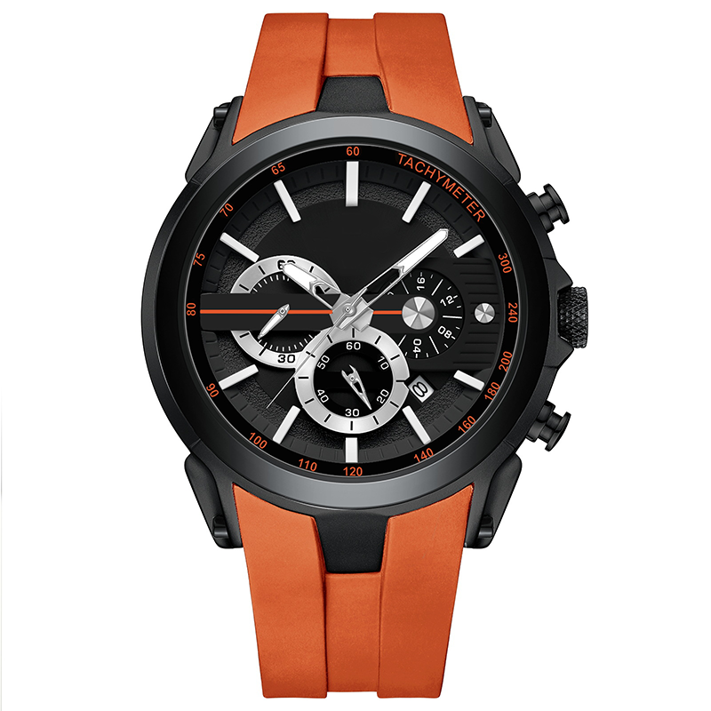 Sportliche, leuchtende Silikonarmbanduhr, wasserdicht