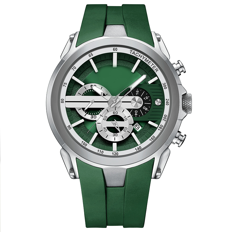 Sportliche, leuchtende Silikonarmbanduhr, wasserdicht