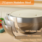 🔪🥣 Edelstahl-Schüsseln Set 6-teilig + 3 Raspelaufsätze 🧀🥕 50% Rabatt Spezialangebot – Vielseitige Küchenhelfer zum Zerkleinern, Mixen & Aufbewahren – Platzsparend & langlebig für den täglichen Gebrauch