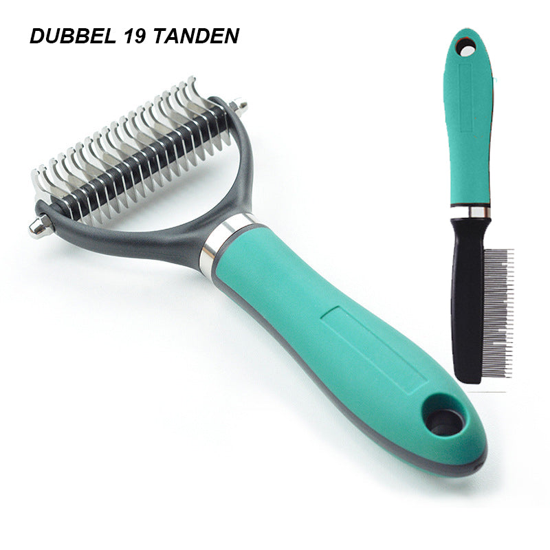 🐾 50% RABATT! 🧹 Doppelseitiger Fellpflege-Enthaarbürste für Haustiere – Effektive Entfernung Von Losehaar, Weiche Borsten & Perfekt Für Hunde & Katzen 🐶