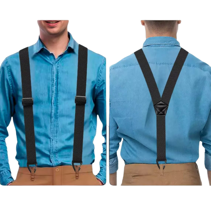 👖50 % Rabatt ! Herren Hosenträger mit Hakenclips – Kein Verrutschen, perfekter Sitz! 💪 Robuste Karabinerhaken, 3,8 cm Schulterentlastung, voll verstellbar