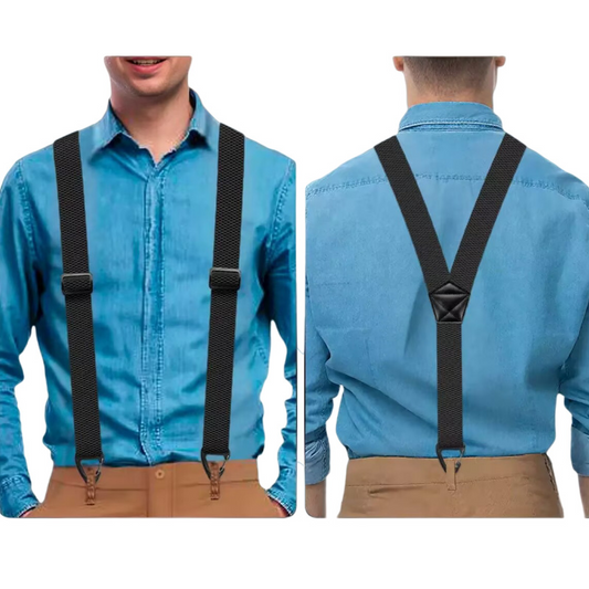 👖50 % Rabatt ! Herren Hosenträger mit Hakenclips – Kein Verrutschen, perfekter Sitz! 💪 Robuste Karabinerhaken, 3,8 cm Schulterentlastung, voll verstellbar
