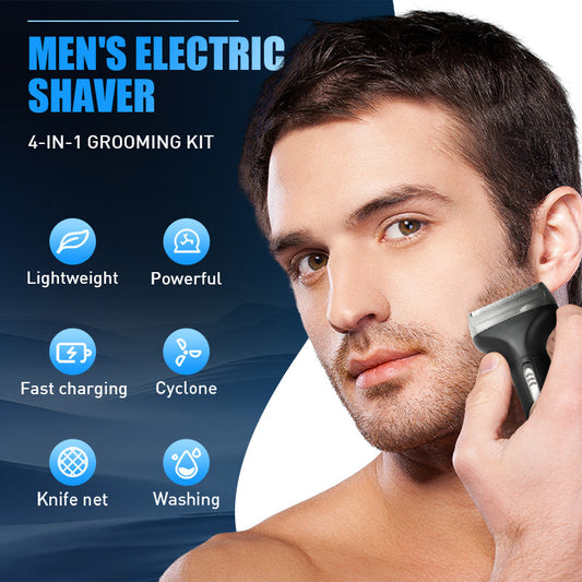⏳Nur für begrenzte Zeit: 50% Rabatt! 🏆Luxuriöses 4-in-1 professionelles Herren-Pflegeset – T-Klingen-Trimmer, Folienrasierer & Nasentrimmer – mit LED-Display und USB-Aufladung