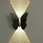 🦋🦇Einzigartige, wasserdichte LED-Wandleuchte in Form eines Schmetterlings und einer Fledermaus mit Solarantrieb