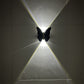 🦋🦇Einzigartige, wasserdichte LED-Wandleuchte in Form eines Schmetterlings und einer Fledermaus mit Solarantrieb