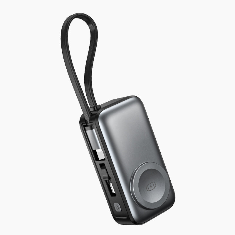 🌞Frühlingserwachen: 50% Rabatt!⚡3-in-1 Magnetische Mini Powerbank – Integrierte Kabel & Drehstecker – 5000 mAh – Kabelloses Laden für iPhone, Watch & Android – Ultra kompakt