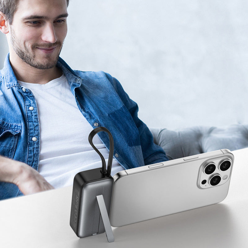 🌞Frühlingserwachen: 50% Rabatt!⚡3-in-1 Magnetische Mini Powerbank – Integrierte Kabel & Drehstecker – 5000 mAh – Kabelloses Laden für iPhone, Watch & Android – Ultra kompakt