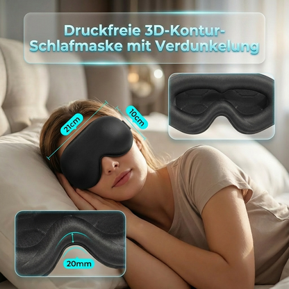 Druckfreie 3D-Kontur-Schlafmaske mit Verdunkelung