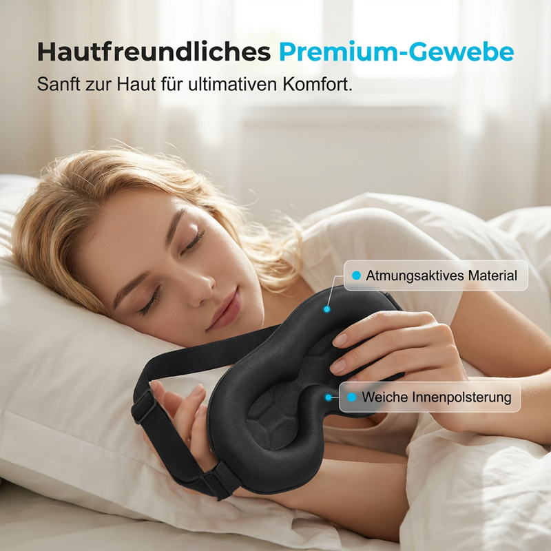 Druckfreie 3D-Kontur-Schlafmaske mit Verdunkelung