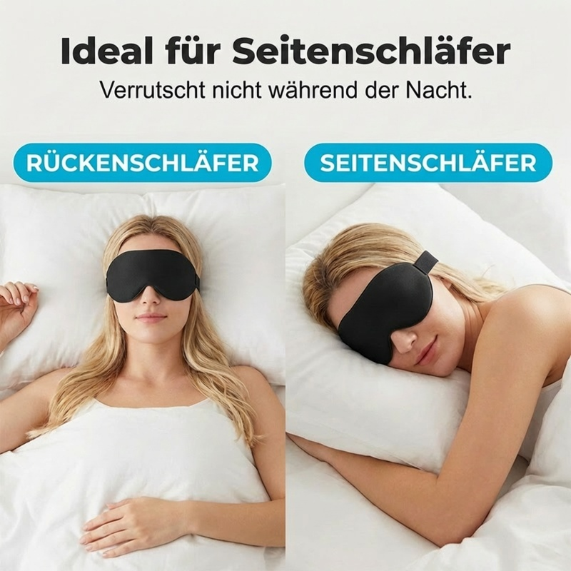 Druckfreie 3D-Kontur-Schlafmaske mit Verdunkelung