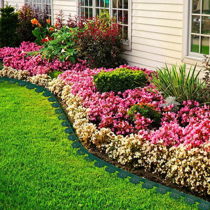 🌿 Schwarze PE-Gartenkante – flexibler Rasen- & Beetbegrenzer aus hochdichtem Kunststoff, wetterfest & einfach zu verlegen 🪴