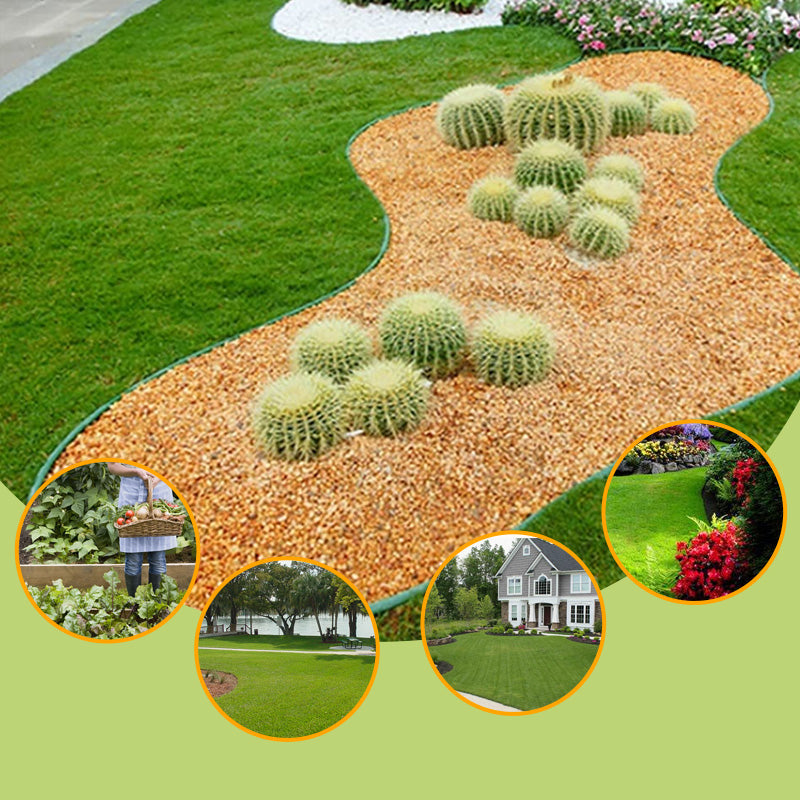 🌿 Schwarze PE-Gartenkante – flexibler Rasen- & Beetbegrenzer aus hochdichtem Kunststoff, wetterfest & einfach zu verlegen 🪴