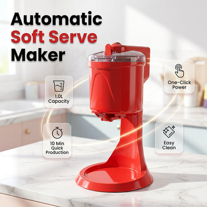 🍦 【Letzte Chance – bald zum Normalpreis!】🥳 Automatische Eismaschine – 15 Min. Gefrierzeit & 1,0 L Kapazität – Ein-Knopf-Ausgabe – perfekt für Softeis zu Hause 🍨✨🕹️