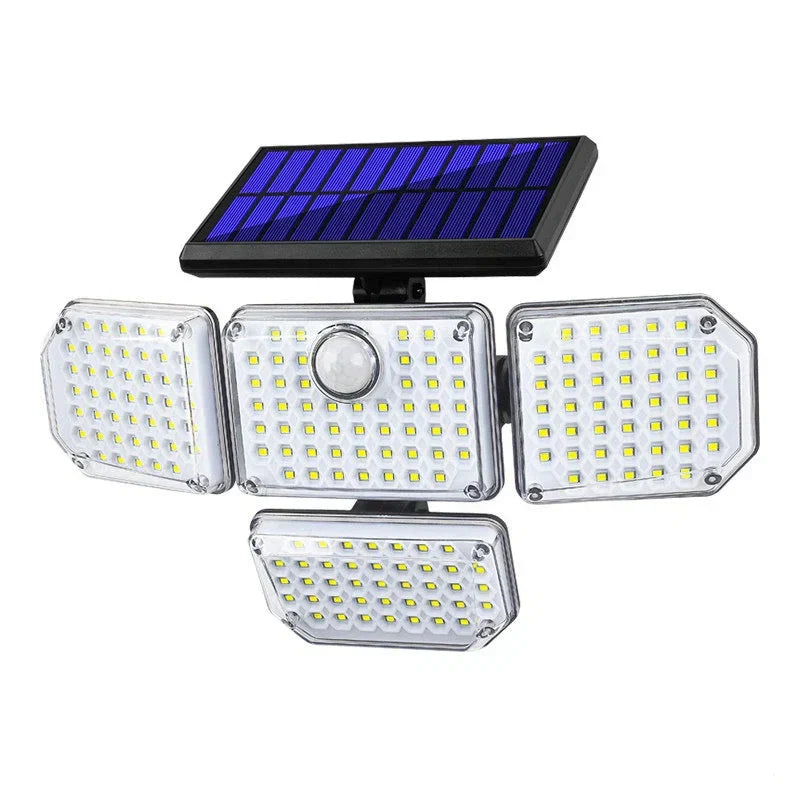 Solar Bewegungsmelderleuchte☀️✨Mehrere Leuchtenköpfe Außenlampe