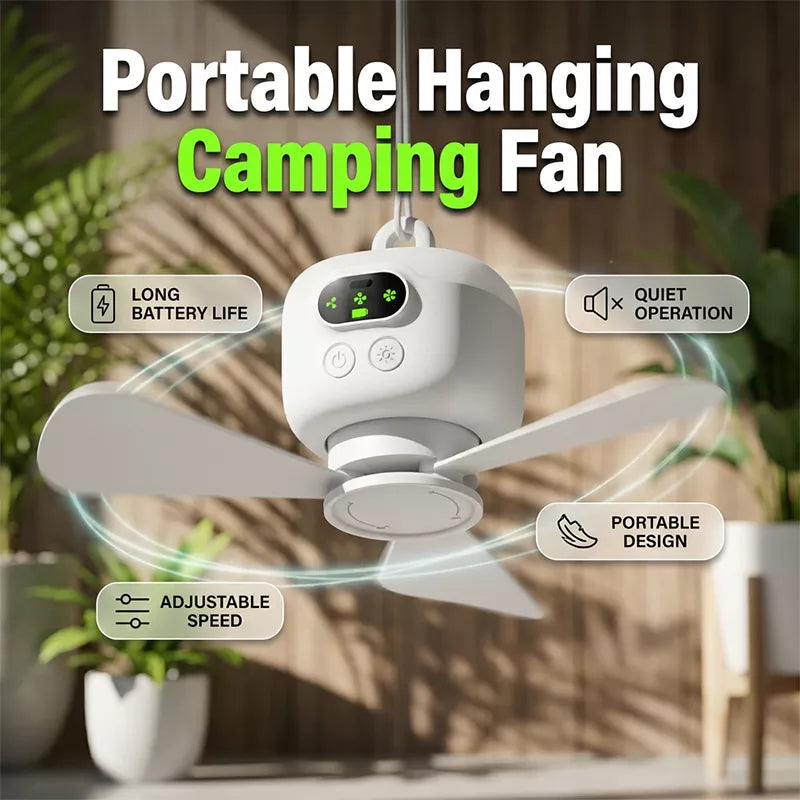 ⏰ Zeitlich begrenztes Angebot: 50 % Rabatt🌬️✨Wiederaufladbarer Deckenventilator mit LED-Beleuchtung