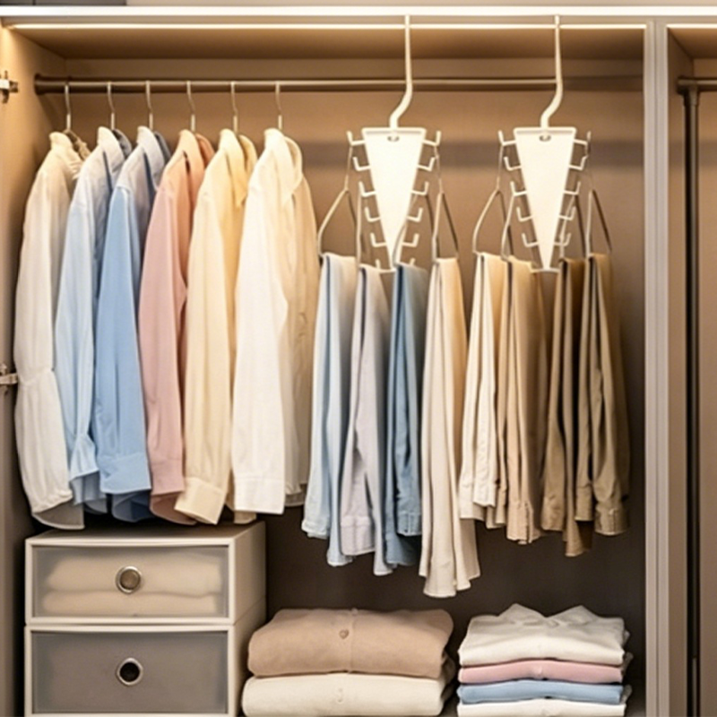 🔥Sonderangebot 50% RABATT!-50% RABATT! 👗Mehrfunktionaler dreieckiger Kleiderschrank-Organizer