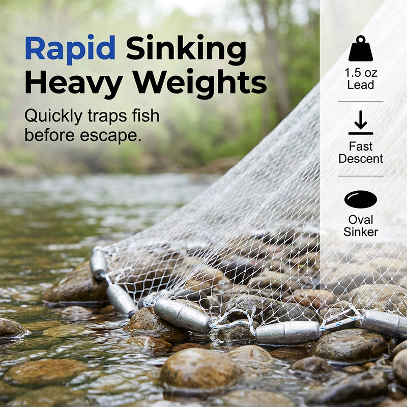 🎣 50% RABATT! ✨ Wurfnetz zum Angeln – Robust & schnell sinkend – Perfekt für Meer, See oder Fluss – vielseitig einsetzbar zum Fang von Köderfischen oder Garnelen 🌊