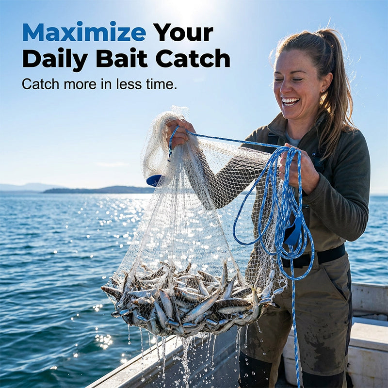 🎣 50% RABATT! ✨ Wurfnetz zum Angeln – Robust & schnell sinkend – Perfekt für Meer, See oder Fluss – vielseitig einsetzbar zum Fang von Köderfischen oder Garnelen 🌊