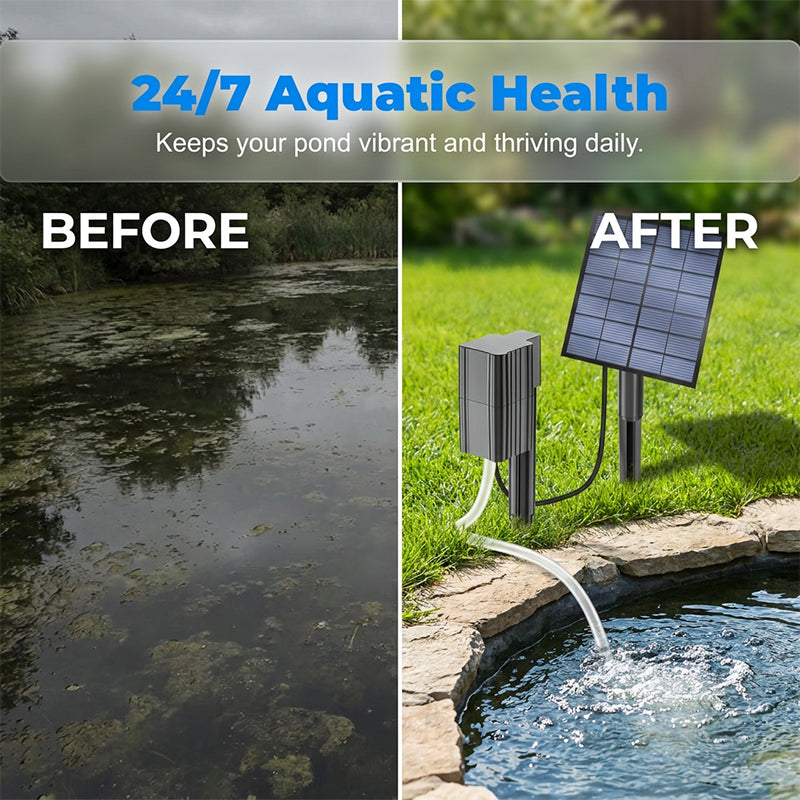 🔥 50 % RABATT 🐟 Solarbetriebener Teichbelüfter mit integrierter Luftpumpe ☀️ Versorgen Sie das Wasser effizient mit Sauerstoff – ganz ohne Stromkosten 🌿