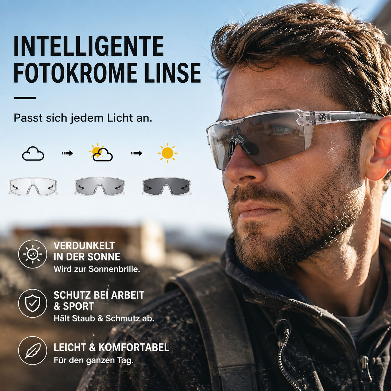 🕶️ 50% RABATT! 🏍️ Motorrad-Schutzbrille für Tag & Nacht – UV400, polarisierend & gelbe Nachtlinse – Perfekter Sitz & klare Sicht unter jedem Helm ✨