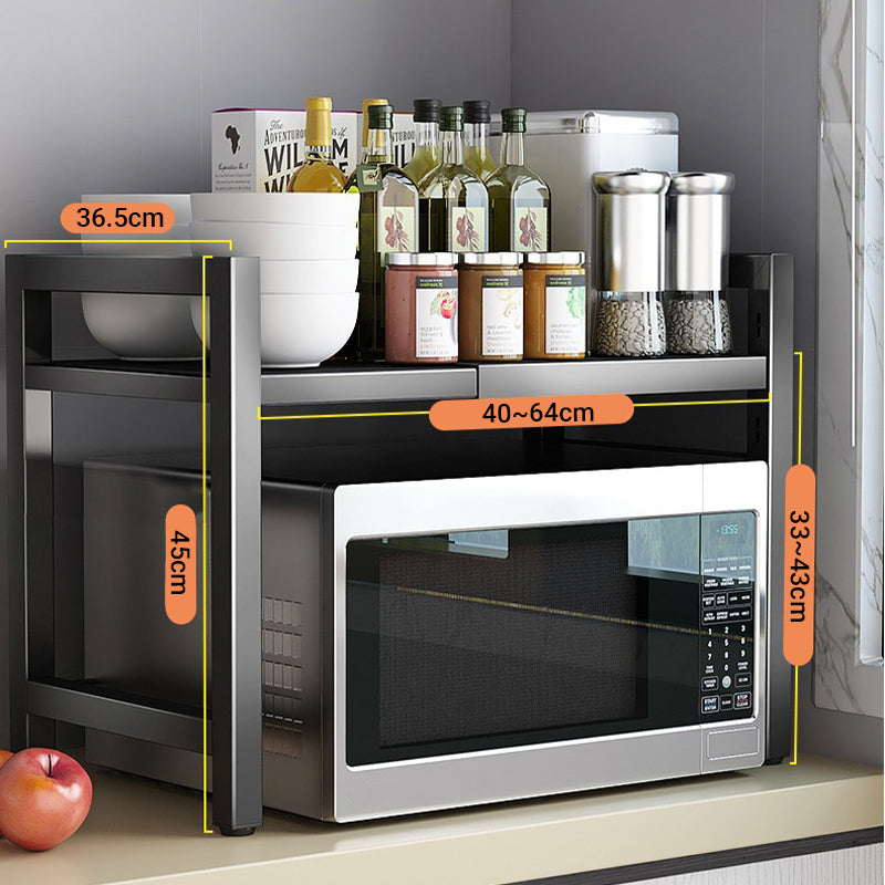 🧰 50% RABATT! 🍳 Erweiterbares Mikrowellenregal – Verstellbar, 75 kg & mit Haken ✨