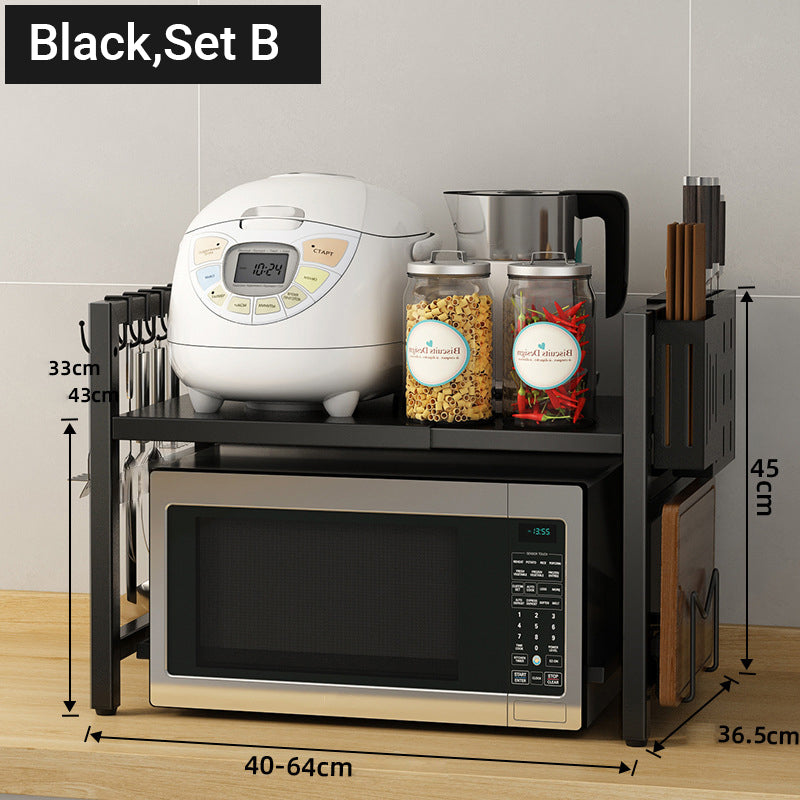 🧰 50% RABATT! 🍳 Erweiterbares Mikrowellenregal – Verstellbar, 75 kg & mit Haken ✨
