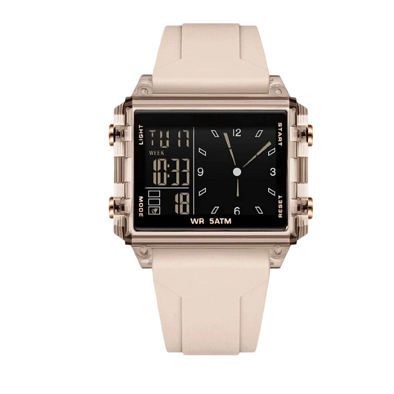 ⌚ 50% RABATT! 💧Transparente Digitaluhr – 50M wasserdicht, Leuchtdisplay & Hybrid-Zeitanzeige – Stil trifft Funktion ✨