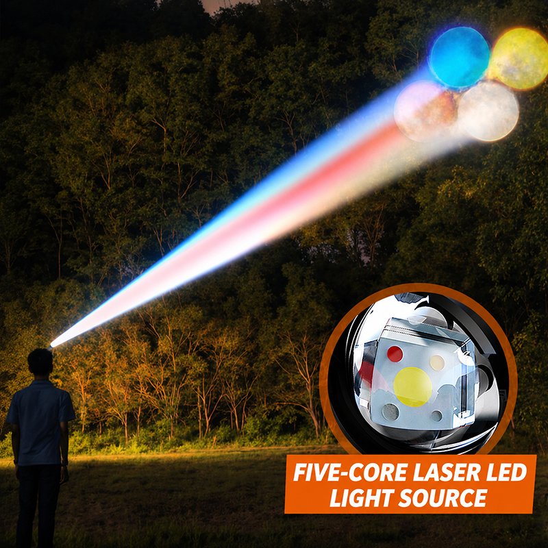 🔦 50% RABATT! 💡 LED-Stirnlampe – 5 Farben, Bewegungssensor & UV‑Modus ✨