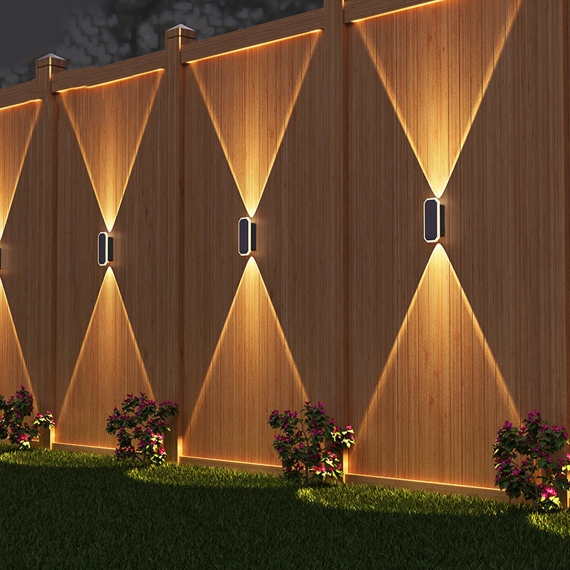 🌞 Solar Wandleuchte für Außen – Wasserdichte LED-Gartenlampe mit Up & Down Licht für Terrasse, Garten & Hauswand