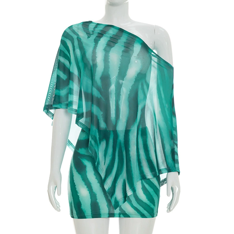 💃 ZEITLICH BEGRENZT 50% RABATT! 🌴 Asymmetrisches Schal-Top & Hochbund-Rock-Set