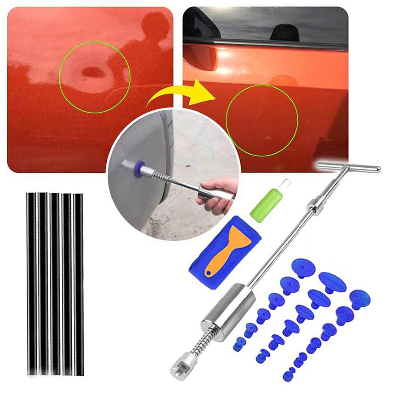 【🔥50 % Rabatt für begrenzte Zeit!🛠】 T-Bar Ausbeulwerkzeug Auto Dellen-Reparatur-Set