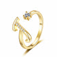 💍⏰ 50% RABATT – NUR FÜR KURZE ZEIT! Damen Ring mit Buchstaben – Funkelnde Zirkonia-Verzierung, verstellbare Größe & elegantes Design ✨