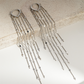 💫 50% RABATT! ✨ Lange Damen Ohrclips mit Metallfransen 💎 Elegantes Design, Modern & Vielseitig Kombinierbar