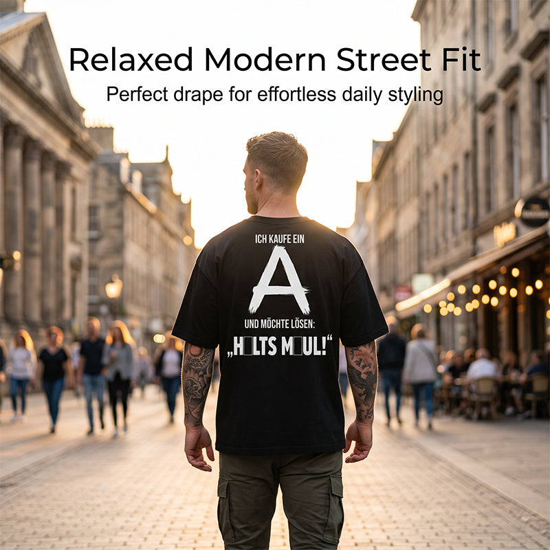 👕 LIMITIERTER 50% RABATT! Herren Urban Streetwear T-Shirt mit witzigem Rücken-Grafikprint – Weicher atmungsaktiver Stoff, Oversized Schnitt für Alltag & Sommer