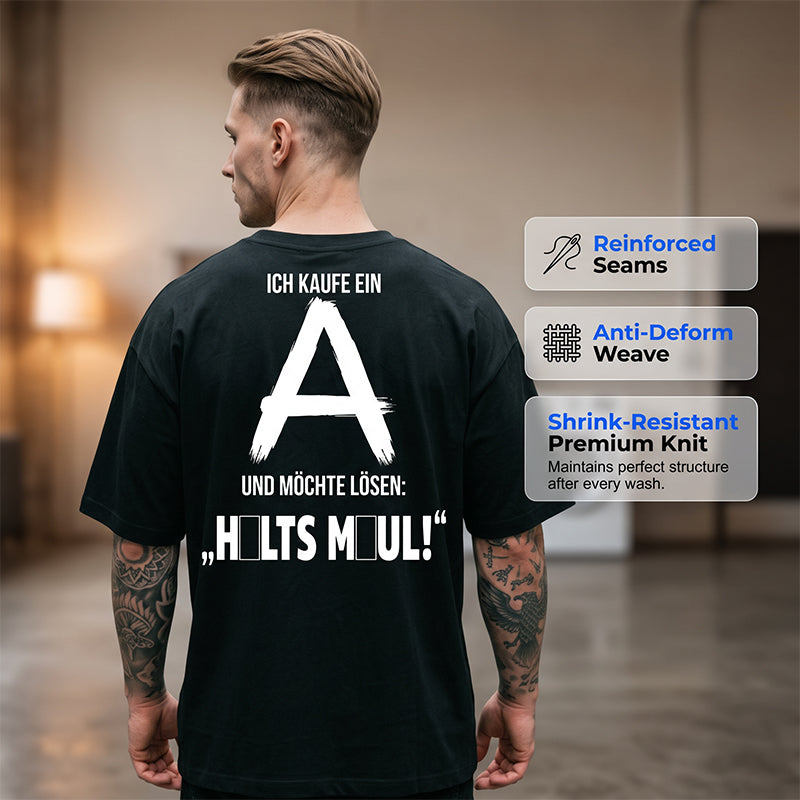 👕 LIMITIERTER 50% RABATT! Herren Urban Streetwear T-Shirt mit witzigem Rücken-Grafikprint – Weicher atmungsaktiver Stoff, Oversized Schnitt für Alltag & Sommer