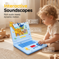 💻Interaktiver Simulations-Spielzeug-Laptop – Lichter, Töne & Lernspiele – Fördert spielerisch Kreativität & Motorik bei Kindern 🎵
