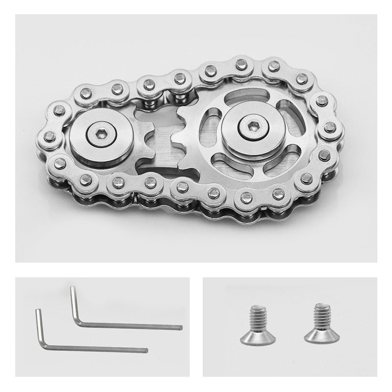 Edelstahl-Zahnrad-Ketten-Fidget-Spinner