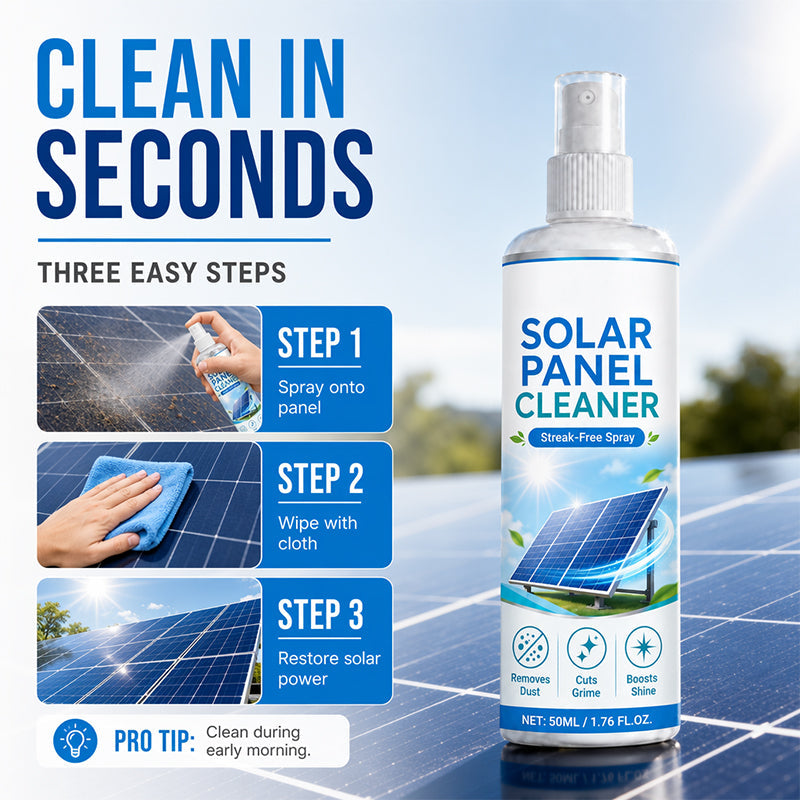 🛒 JETZT 50 % RABATT! ☀️ Hochwertiges Reinigungsspray für Solarmodule – Entfernt Schmutz effektiv und steigert den Energieertrag – Einfach anzuwendendes Produkt für den Außenbereich 💧