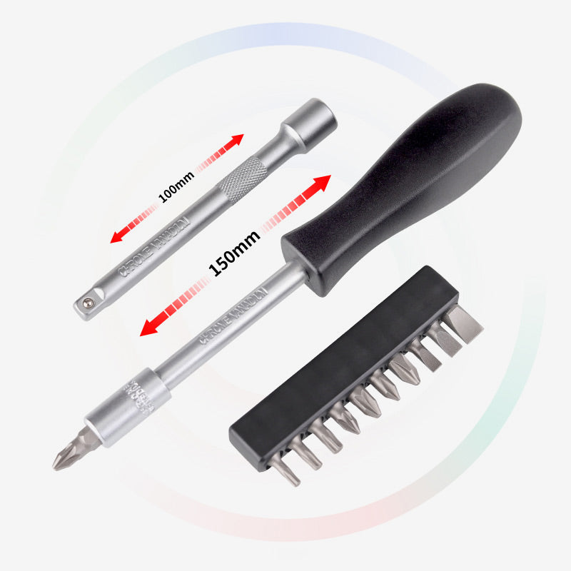 📢📢50% RABATT !!⏰29-teiliges Ratschen-Steckschlüssel-Set – Chrom-Vanadium-Stahl, 11 Stecknüsse & 10 Bits. Perfekt für Autoreparaturen & DIY 🛠️✨