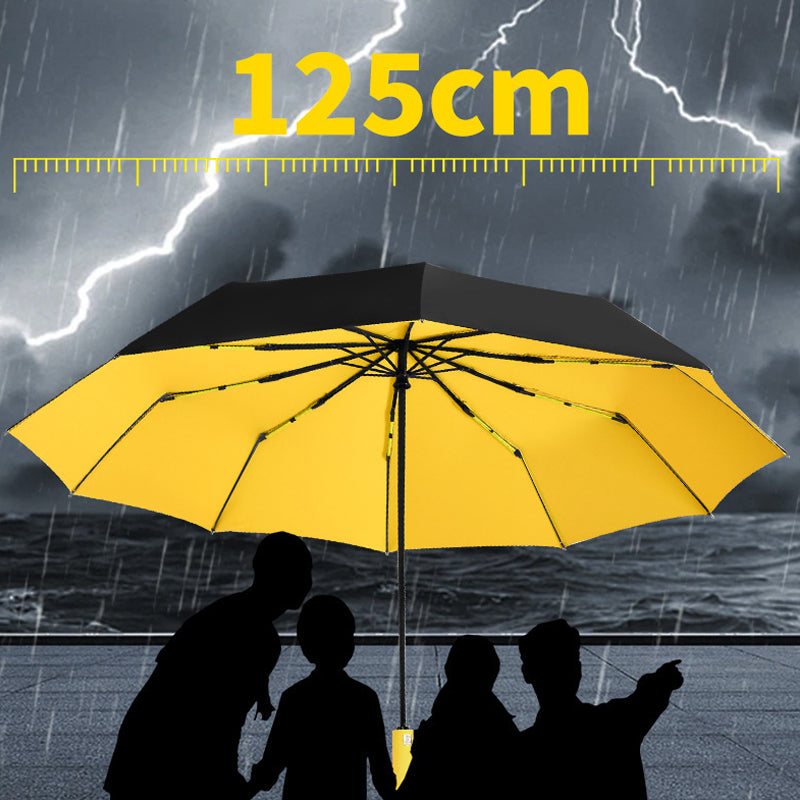 ☂️  Großer automatischer Sonne- & Regenschirm – 3-fach Automatik, windfest & UPF 50+ – Extra großes Dach (Ø 105–125 cm) – Ideal für Pendler & Familien ✨