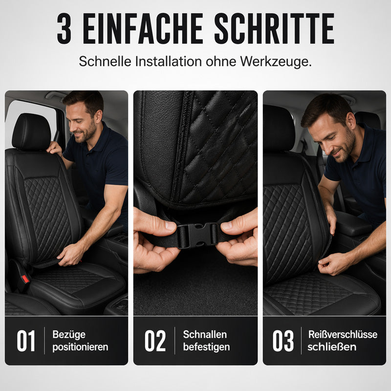 🚗 50% RABATT! 🛋️ Universelles Autositzbezug-Set aus PU-Leder – Atmungsaktiv, pflegeleicht & passgenau – Perfekter Schutz & Komfort für alle Fahrzeuge ✨