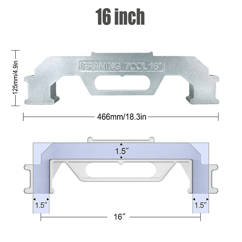 🔧  【Bisher bester Preis – Limitiert! 】📏 Rahmenlehre aus Aluminiumlegierung – Robust, präzise & einfach zu handhaben – Ideal für Stud-Layout, Trockenbau & Montagearbeiten 🛠️