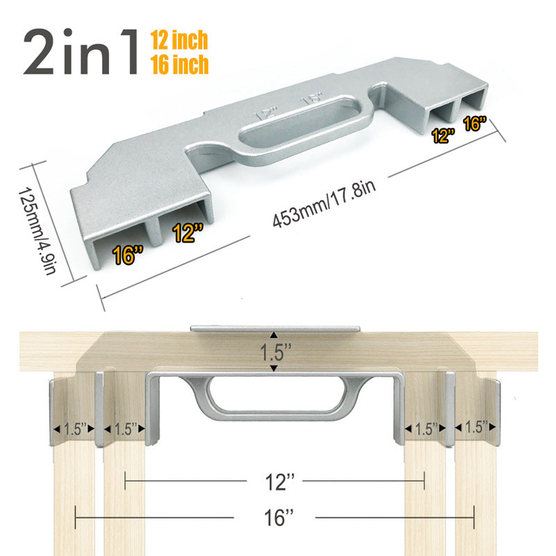 🔧  【Bisher bester Preis – Limitiert! 】📏 Rahmenlehre aus Aluminiumlegierung – Robust, präzise & einfach zu handhaben – Ideal für Stud-Layout, Trockenbau & Montagearbeiten 🛠️